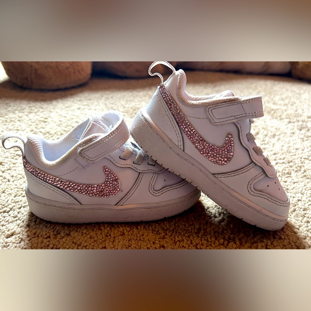 Toddler size 6C Pink Rhinestone Air Forces